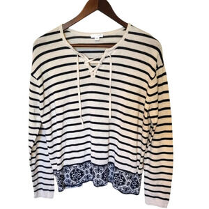 J. Jill Nautical Striped Sweater